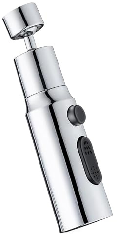 Kitchen Tap Spray Head, Tap Aerator, Tap Adapter for Kitchen Sink, 360° Swivel Spout Sink Tap Attachment, Kitchen Faucet Spray Head, for Sink Extension Accessories(3 Functions)
