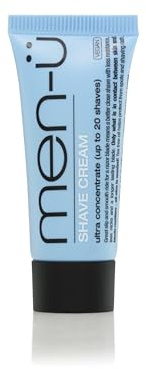 men-ü tube Ultra-Concentrate Formula High Performance Vegan Shaving cream for Men 15ml tube great for travel and trial upto 20 shaves