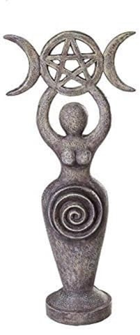 Pacific Giftware The Spiral Goddess Triple Moon Pentagramm Figur Wicca Hexe Dekoration Neu