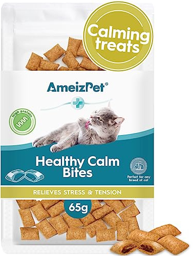AmeizPet Croccantini Gatto Calmante per Gatti - Biscotti Croccanti per Gatti 65 g (2.3 oz)