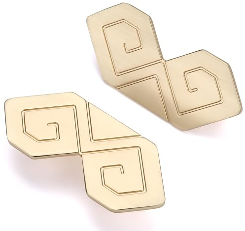 SYZOW 4 Stück 97mm Long (64mm Lochabstand) Möbelgriffe,Gold Griffe für Küchenschränke, Gold Griffe Möbel Möbelgriffe Gold Griffe für Küchenschränke