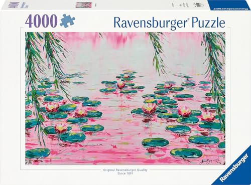 Ravensburger Puzzle Rosafarbene Seerosen von Mauro Bergonzoli | 4000 Teile Puzzle, Erwachsenenpuzzle, Geschenk für Frauen und Männer