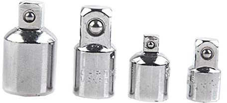 FOYTOKI 4pcs Impact Socket Adapter Reducer Kit for Ratchet Wrenches Vanadium Construction Spring-Loaded Detent Design for for Power Drivers and Socket Conversions