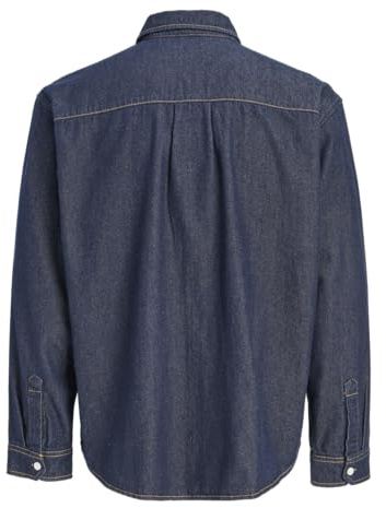 JACK & JONES Camicia in Jeans Loose Fit | Loose Fit, Maniche lunghe, Casual, Temperatura massima di 40°C ciclo molto delicato