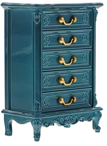 TOYANDONA Puppenhausmöbel Miniaturschrank Maßstab 1: Miniatur-Schlafzimmer Schubladenschrank Szene Spielzeug Vintage-Minihaus Dekoration Feengarten-Zubehör