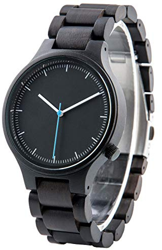 LMWOOD Holzuhren Männer Gravur Armbanduhren Holz Geburtstag Geschenke für Ehemann Freund Trauzeugen Geschenk