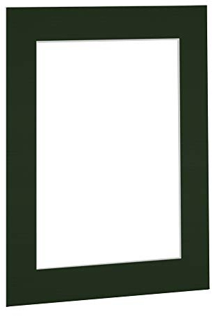 Bildershop-24 Passepartout Dunkelgrün in 42 X 59.4 cm DIN A2 Außenmaß mit Ausschnitt für Bildgröße 29.7 X 42 cm