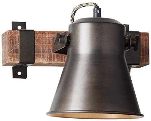Brilliant Lampe Plow Wandspot schwarz stahl | 1x A60, E27, 10W, geeignet für Normallampen (nicht enthalten) | Kopf schwenkbar