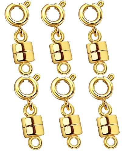 Kcctoo Necklace Clasps and Closures - 14k Gold and Silver Plated Bracelet Connectors for Necklaces Chain