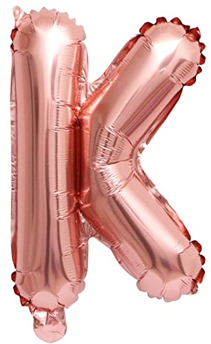 D2D | Party Balloon Buchstabe K in Rosé - Größe 40 cm - Folienballon - Buchstabenballon - Geburtstagsdeko