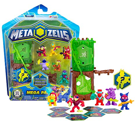 METAZELLS Set mit 7 Figuren S1 | Überraschungspuppen zum Sammeln (enthält 1 Spezial) mit Buchstaben, 2 Truhen, 2 Accessoires und 1 Heft + 3 Jahre, 6,9 x 7 x 8,3 cm