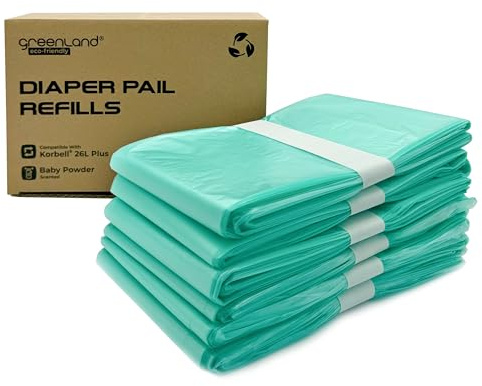 6-Pack Greenland® Miljövänlig påfyllning för Korbel blöjhinkar (Blå - 26L Plus)