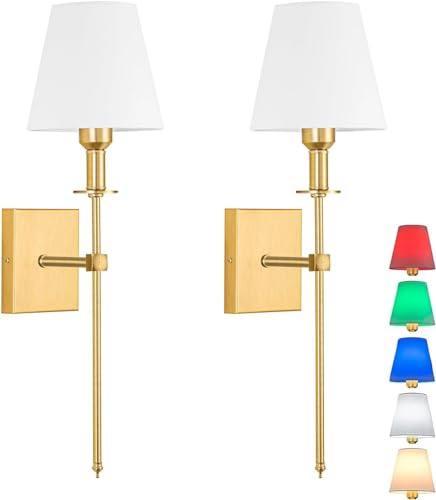 Peskoe Aplique Luz de Pared de Interior, lamparas sin cables Lámpara de Pared con batería de Carga USB,Lámparas de Pared Inalámbricas con Control Remoto，lámpara de pared a batería