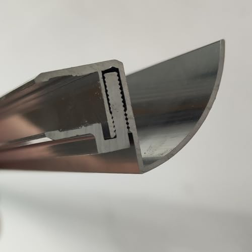 Glaszentrum Hagen - Typ-RR 150-250cm Regenrinne Ablaufrinne für Glasvordächer Schwarz oder Silber (200 cm Eloxiert Silber)