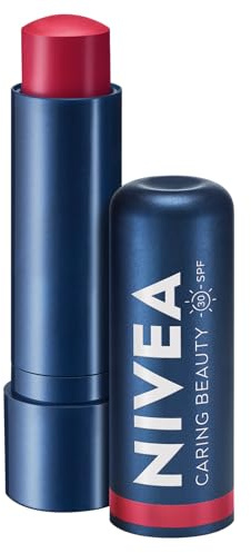 NIVEA vårdande läppstift caring skönhet 3-i-1 röd 4,8 g