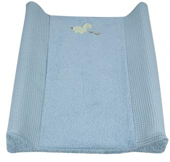 Sterntaler Wickelauflagenbezug 50x70 cm Dino Rexi - Bezug für Wickelauflage aus Waffelpikee und Frottee mit Stickerei - zum bequemen Wickeln - Ideal für jeden Wickeltisch, blau