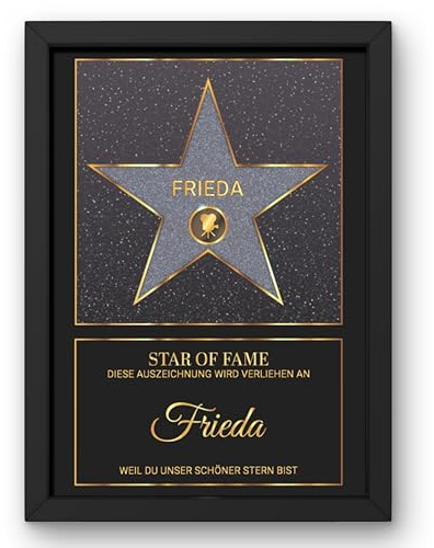 Hollywood Stern Grau Vorname Walk of Fame - Personalisiertes Geschenk