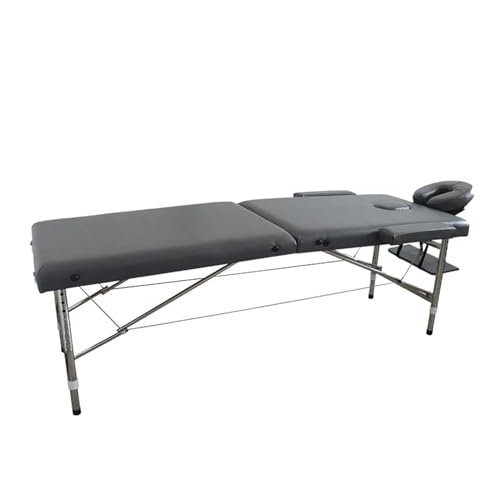 SXTYFBB Massagebett Tragbares Multifunktionsmassage-Klappbett für Schönheits- und Körpermassage, Rückenmassage-Therapie, Gesundheitsbett (grau)
