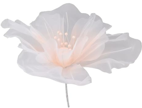 HAOHIZE Große künstliche Blumen, 50 cm große Organza-Blumen, riesige Blumen mit Stielen, Gaze-Kunstblumen, weiche Stoffblumen, leuchtende Farben für Hochzeitsfotografie, (Rosa)