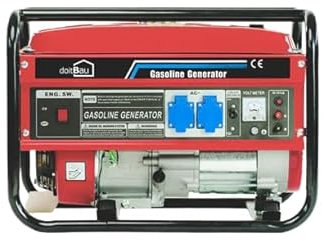 Generatore di corrente con benzina, generatore di corrente con accessori, unità di emergenza silenziosa, 2/5 prese, 3 prese da 230 V, 1 da 400 V, 1 da 12 V, generatore di corrente 7PS (2 prese (3000 W