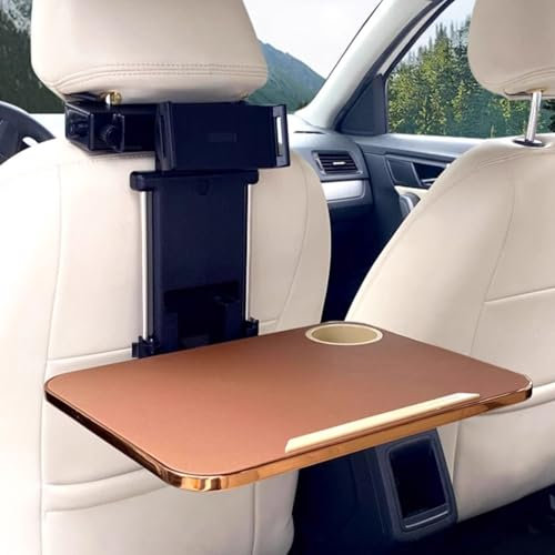 WNYAILLL Auto Tisch für Rücksitz Beifahrer, Auto Esstisch Zusammenklappbarer, uto-Essens-Tabletts, Tragbarer Autositz Tabletttisch, Autositz-Organizer, Afür Wasserflaschen Getränk Snack