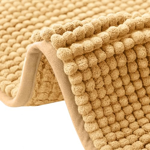 flintronic Tapis Salle Bain en Chenille, Absorbant l'eau, Lavable en Machine, Séchage Rapide, Anti Odeur, 40 x 60 cm