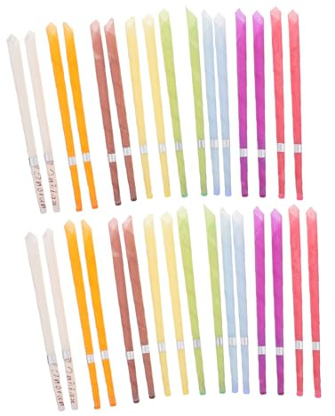EXHUMKY 32 Piezas Variedad de Velas Aromáticas Forma de Masaje de Oídos Ligero y Duradero