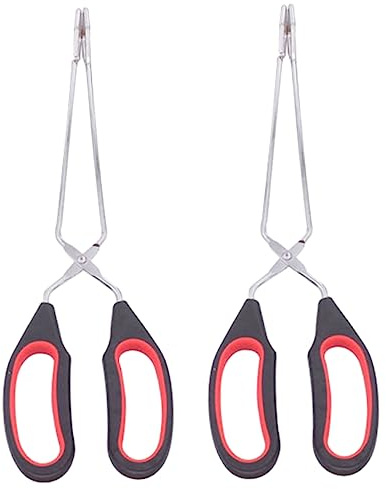 HIAKDOFT 2 Piezas Pinzas de Barbacoa Multifuncionales Clip de Comida Antideslizante y Resistente al para Steak Pizza y Pan Grande