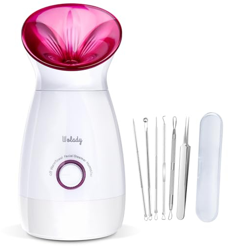 Wolady Vapore viso pulizia,Vaporizzatore Nano Ionico Spa Viso, Funzione 3 in 1,Staccabile, 200 ml,Trattamento spa,Adatto per sauna, umidificatore, pulizia dei pori, rimozione dei punti neri e cura del