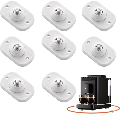 Juego De 8 Mini Ruedas Adhesivas Giratorias Para Electrodomésticos Pequeños, Ruedas Adhesivas y Ruedas Pequeñas Para Muebles, Encimera De Cocina y Cajones, Mini Ruedas Adhesivas Giratorias Ideales Par