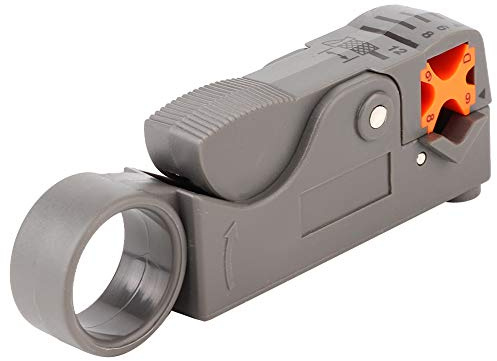 YDuupxe Pinza Spelafili Universale per Cavi Coassiali, Pinza per Piegare i Cavi, per Crimpare Fibra Ottica Manuale, per TV Via Cavo Diametro -4, -5, 6, 7 con Lama Regolabile