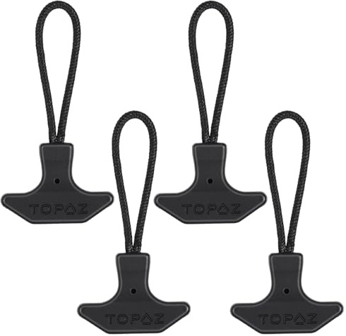 4PCS Universal Zipper Pull Replacement - Durable TPU Zipper Pulls for Luggage, Backpacks, Jackets - Zippers Repair Kit with Extender Tabs, Slider Replacement