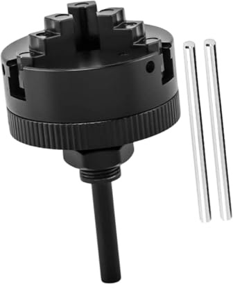 Mandril de Torno 3 Mordazas Autocentrante - Compatible con Tornos de Carpintería, 5 cm x 3.5 cm (2 x 1.4) con 2 Varillas de Conexión