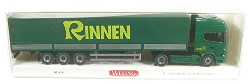 Wiking 051804 H0 Pritschensattelzug Rinnen grün Spur HO 1:87