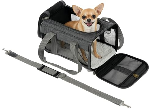 Sherpa Original Sac de Transport pour Animal de Compagnie, approuvé par Les compagnies aériennes et Garanti à Bord, Gris Anthracite, Taille S