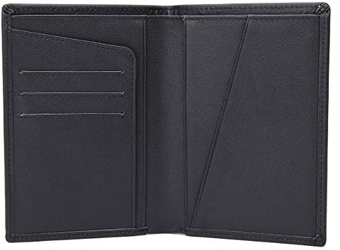 Neuleben RFID Schutz Reisepasshülle Leder Reisepassetui Passport Hülle Vintage (Schwarz)