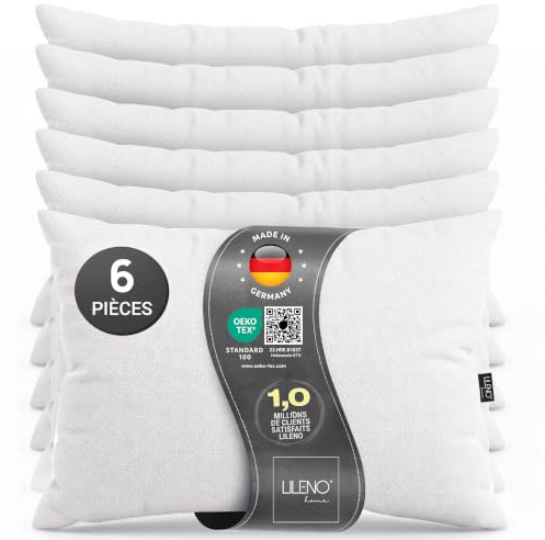 LILENO HOME Kissenfüllung (6er Set) | Pralle Füllung für Couchkissen & | Dekokissen | Wolkenweiches Sofa Pillow 50x70 & Schlafkissen Made in Germany | Kissen Set mit Oeko-Tex Klasse 1