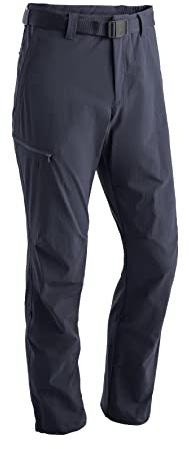 Maier Sports Nil, Herren Wanderhose, Wasserabweisende Outdoorhose für Trekking und Hiking, PFC-frei, mSTRETCH pro 4 & Dryprotec, Rollup-Funktion, Blau, 98 (W33/L34)