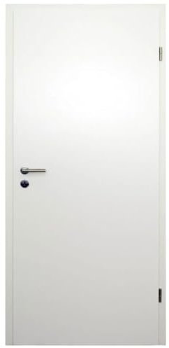 HORI® Zimmertür Komplettset mit Zarge und Türdrücker I Weißlack-Innentür I Höhe 198,5 cm I Größen und BB- oder WC-Schloss wählbar I 1985 x 860 x 0 mm I DIN links