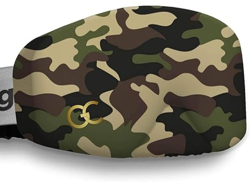 GogglesCover Ski Goggles Protective Cover, Protective Goggle Cover Portable, Ski Goggle Cover Sleeve Anti-Scratch, Ski Goggles Accessories, Ski Equipment, Green Camo Design