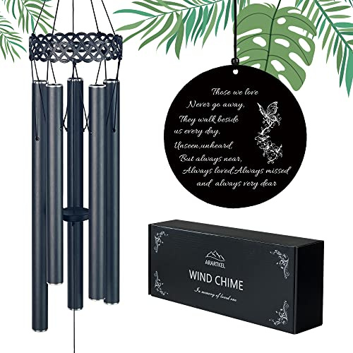 Memorial Wind Chimes for Loss of Loved One,windchimes in Memory of a Loved One Sympathy Gifts for Dad Mom and Family Member,Metal Windchimes Outdoors Decorations for Your Garden…
