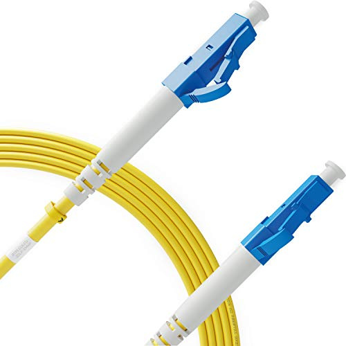 BEYONDTECH Cable de fibra óptica LC a LC OS1 Monomodo Simplex (1 Metro) - Latiguillo Simple Fibra Óptica UPC/UPC - 9/125 (LSZH)