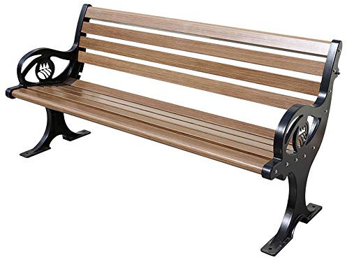 ZMYJTO Park Terrassenbank Outdoor Freizeitbänke, wetterfeste Gartenbank aus Metall, 2-3 Sitzbank mit Rückenlehne und Armlehnen, dekorative Rasenbänke für Innenhöfe und Veranden