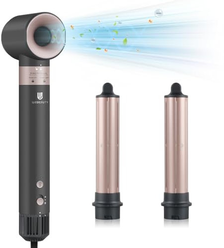 [3 in 1]webeauty Haartrockner Ionen & Airstyler, 110,000U/MIN Hochgeschwindigkeit Föhn, 200 Millionen Ionen Fön mit Airflow Lockenstab Automatisch