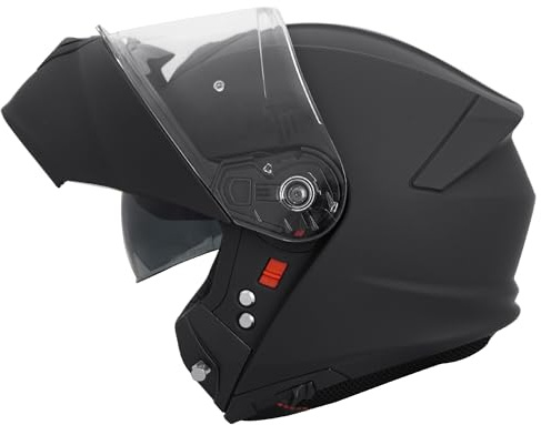 Zorax Safari Double Visor Full Face Motorcycle Helmet | Matt Black XXL (63-64cm) Motorbike Helmet ECE 2206 Approved