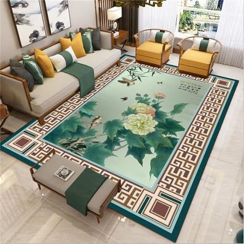Kunsen Outdoor- Teppich Chinesischer Stil Area Rugs grün Flickenteppich kleine teppiche180X280CM