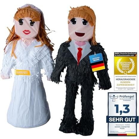 Pinata Party-Dekoration zum Befüllen mit Süßigkeiten für Kinder-Geburtstag Hochzeit Party (Brautpaar)