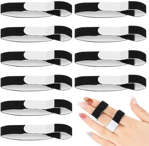 10 fasce per dita regolabili stecca per dita medio, anulare, mignolo, bendaggi, binari e imbracature per il supporto delle dita