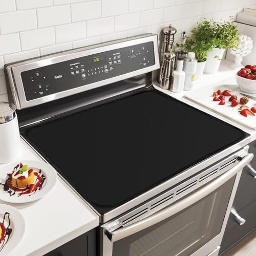 Herdabdeckplatte,Induktionskochfeld Schutzmatte, Praktische Arbeitsfläche Erweiterung in der Küche Herdabdeckung für Alle Herdarten, Rutschfeste Textur - Hitzebeständig (82X51CM)