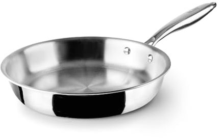 IBILI - Poêle triple couche naturelle, 30 cm, acier inoxydable, convient pour induction, sans antiadhésif